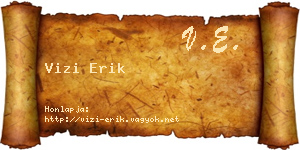 Vizi Erik névjegykártya