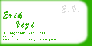 erik vizi business card